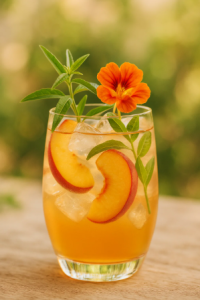 Mocktail Élixir pêche verveine – Recette fraîche et naturelle pour l’été