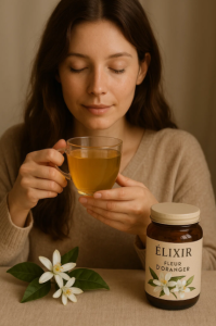 La fleur d’oranger : un trésor apaisant au cœur des boissons Élixir