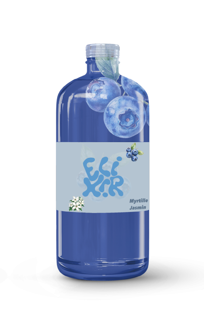 Packaging de la boisson relaxante saveur myrtille et jasmin 
