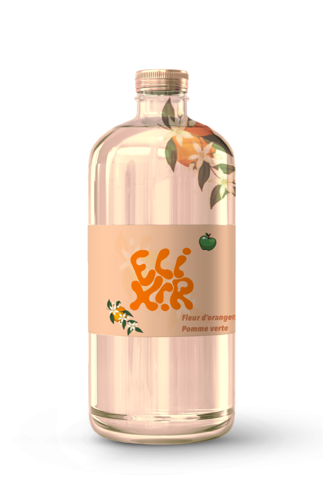 Packaging de la boisson relaxante saveur fleur d'oranger et pomme verte